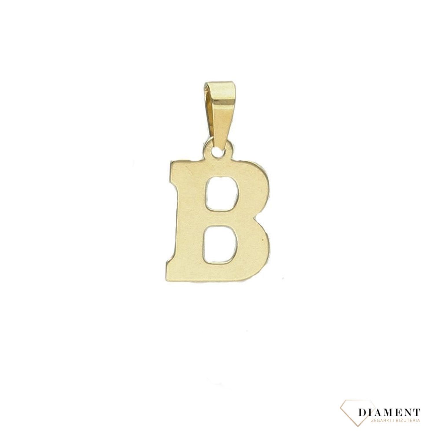 Złota zawieszka 333 literka B 1,2 cm.jpg